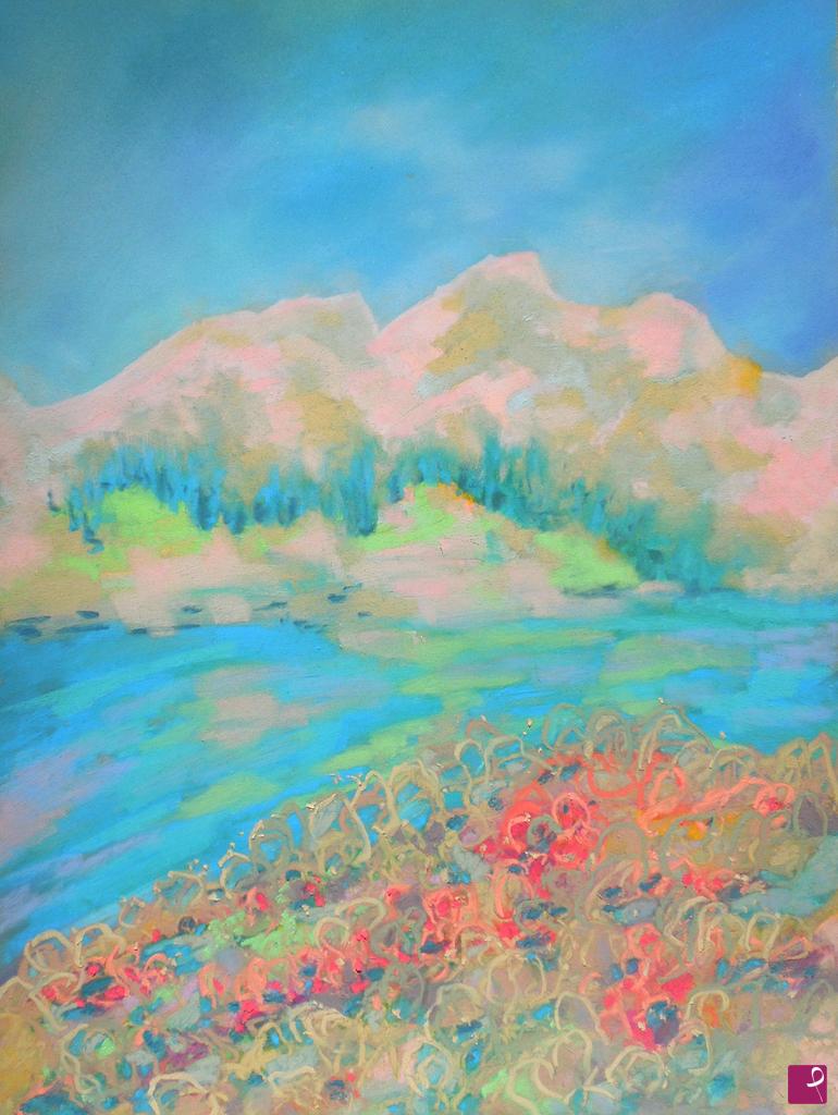 quadri in vendita online - Pink landscape - 313