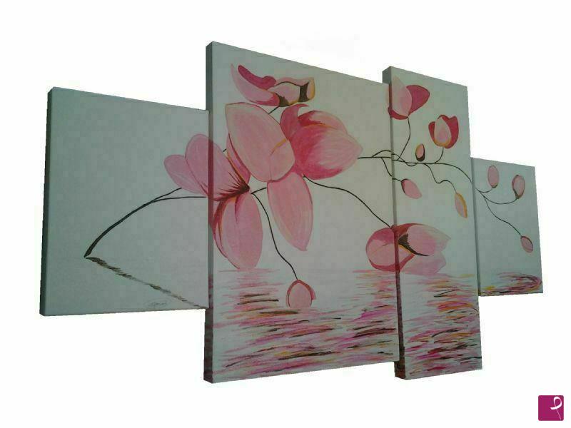 quadri in vendita online - Pink On Water