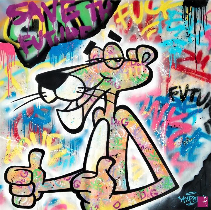 quadri in vendita online - Pink Panther - Don't let the outside decide how you feel 
