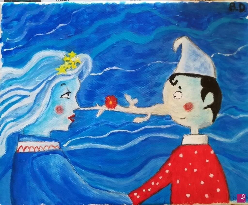 quadri in vendita online - pinocchio e la fatina