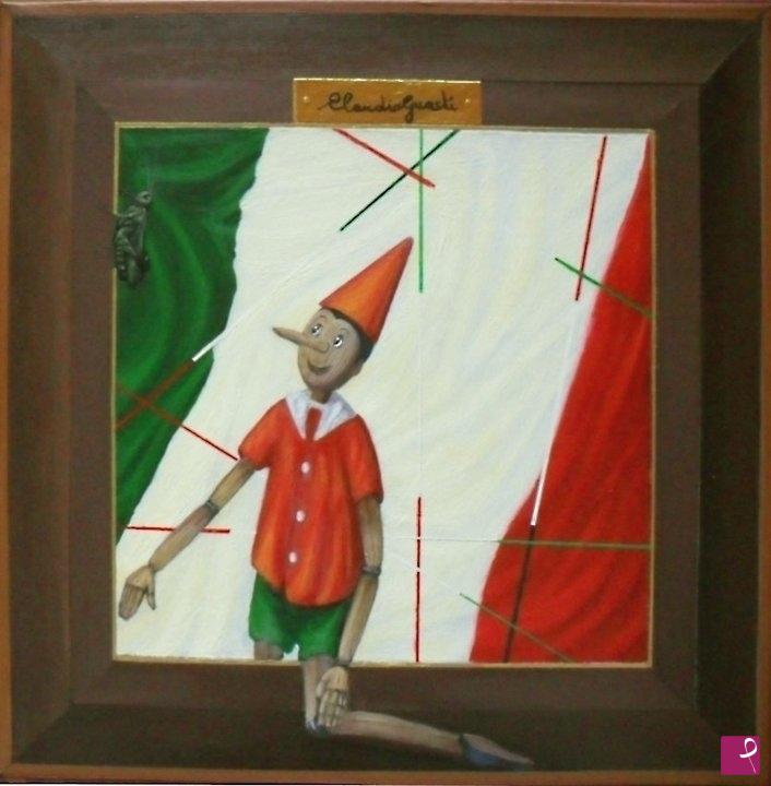 quadri in vendita online - Pinocchio in fuga