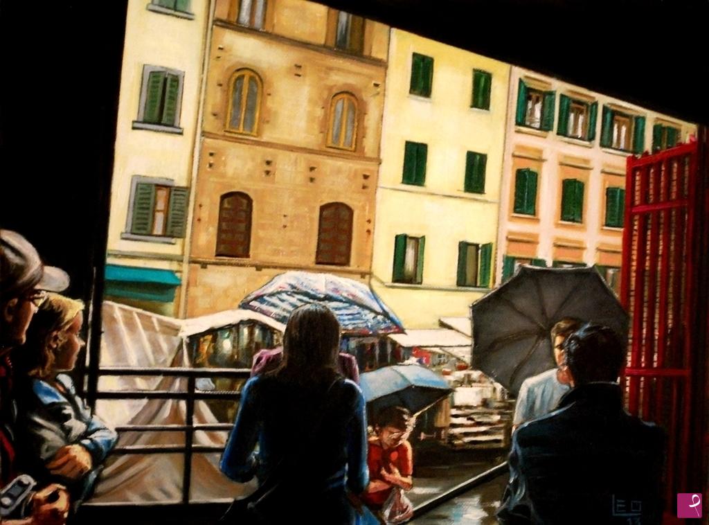 quadri in vendita online - Pioggia a Firenze
