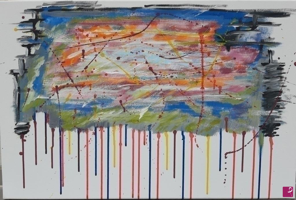 quadri in vendita online - Pioggia di colori al tramonto