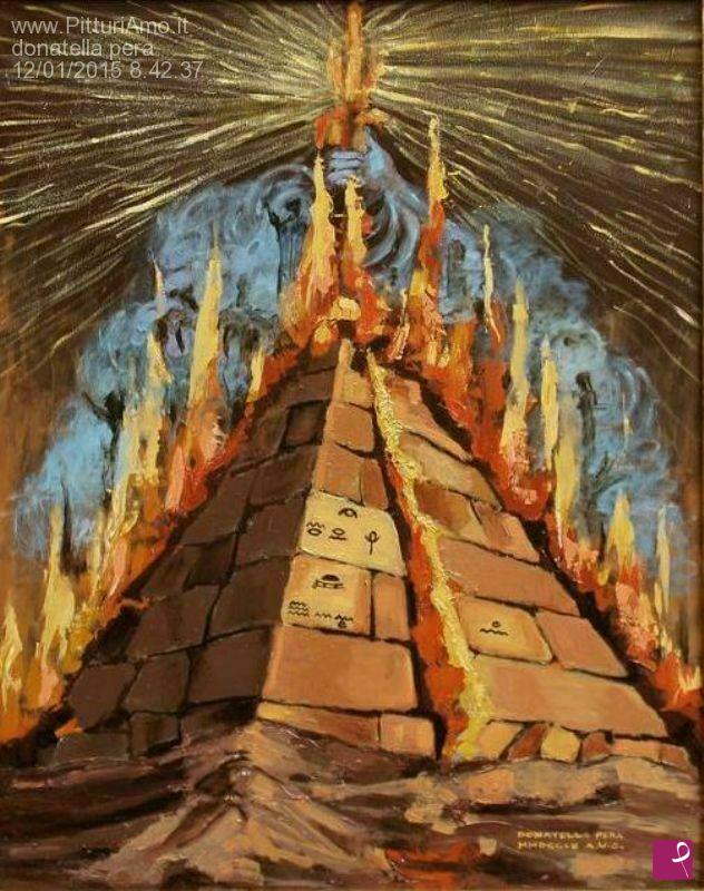 quadri in vendita online - Piramide di luce