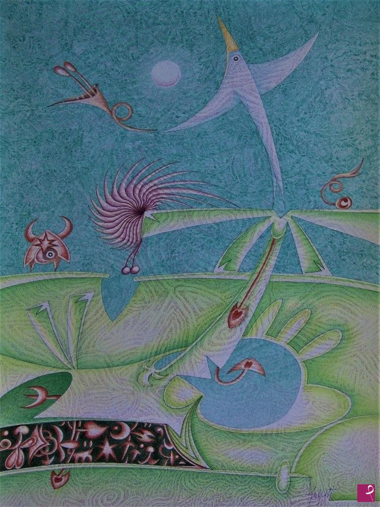 quadri in vendita online - Pittogrammi in verde