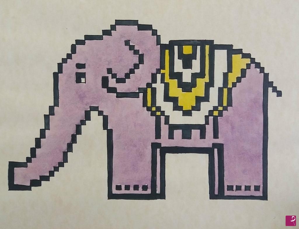 quadri in vendita online - pixel elefante