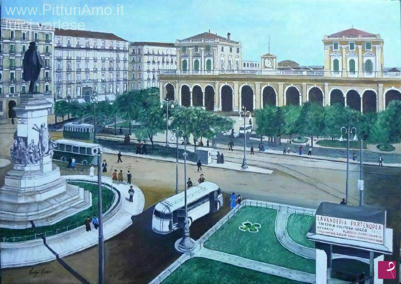 quadri in vendita online - Pizza Garibaldi (Vecchia stazione di Napoli)