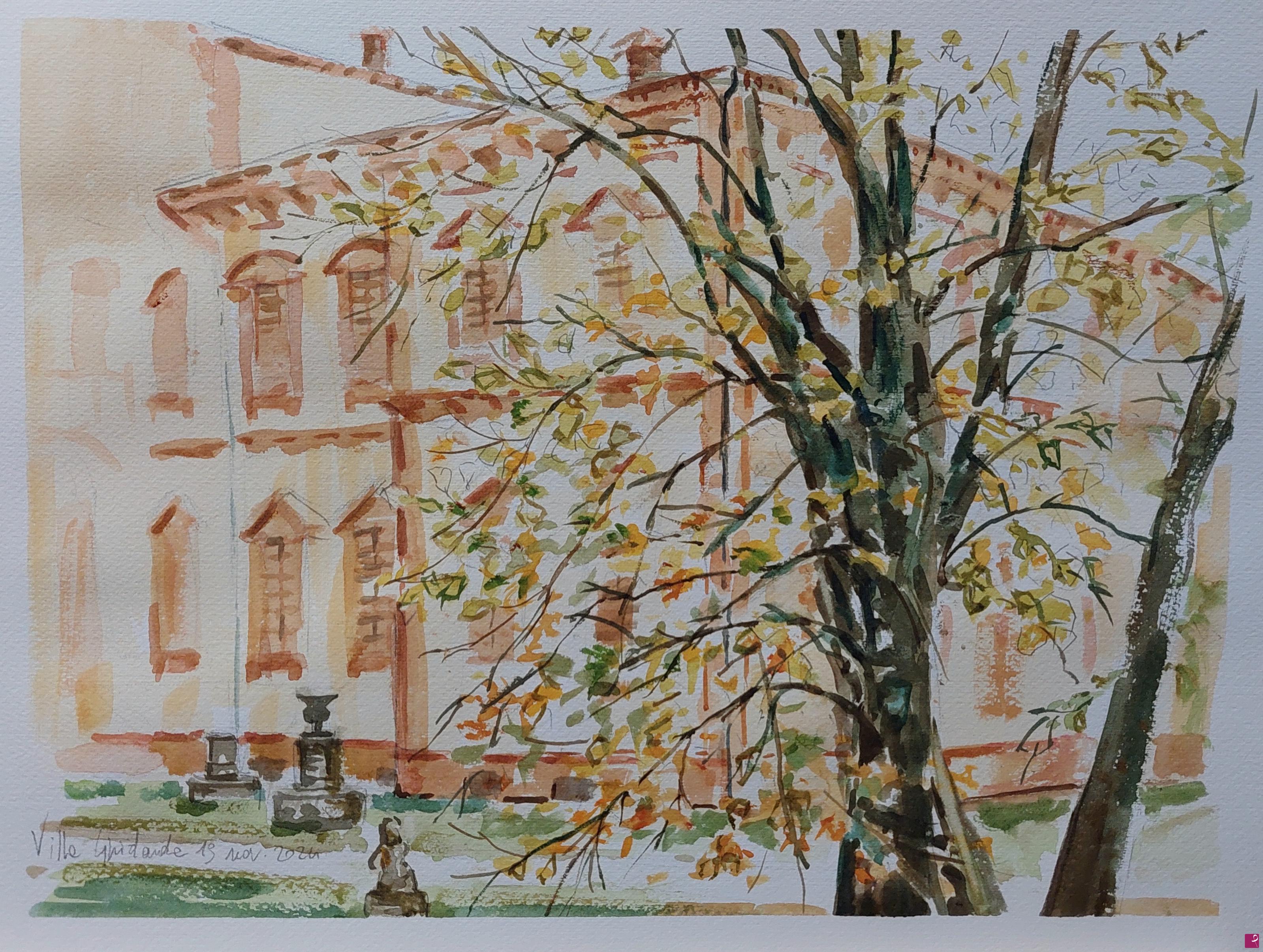 quadri in vendita online - Plein air a Villa Ghirlanda Silva