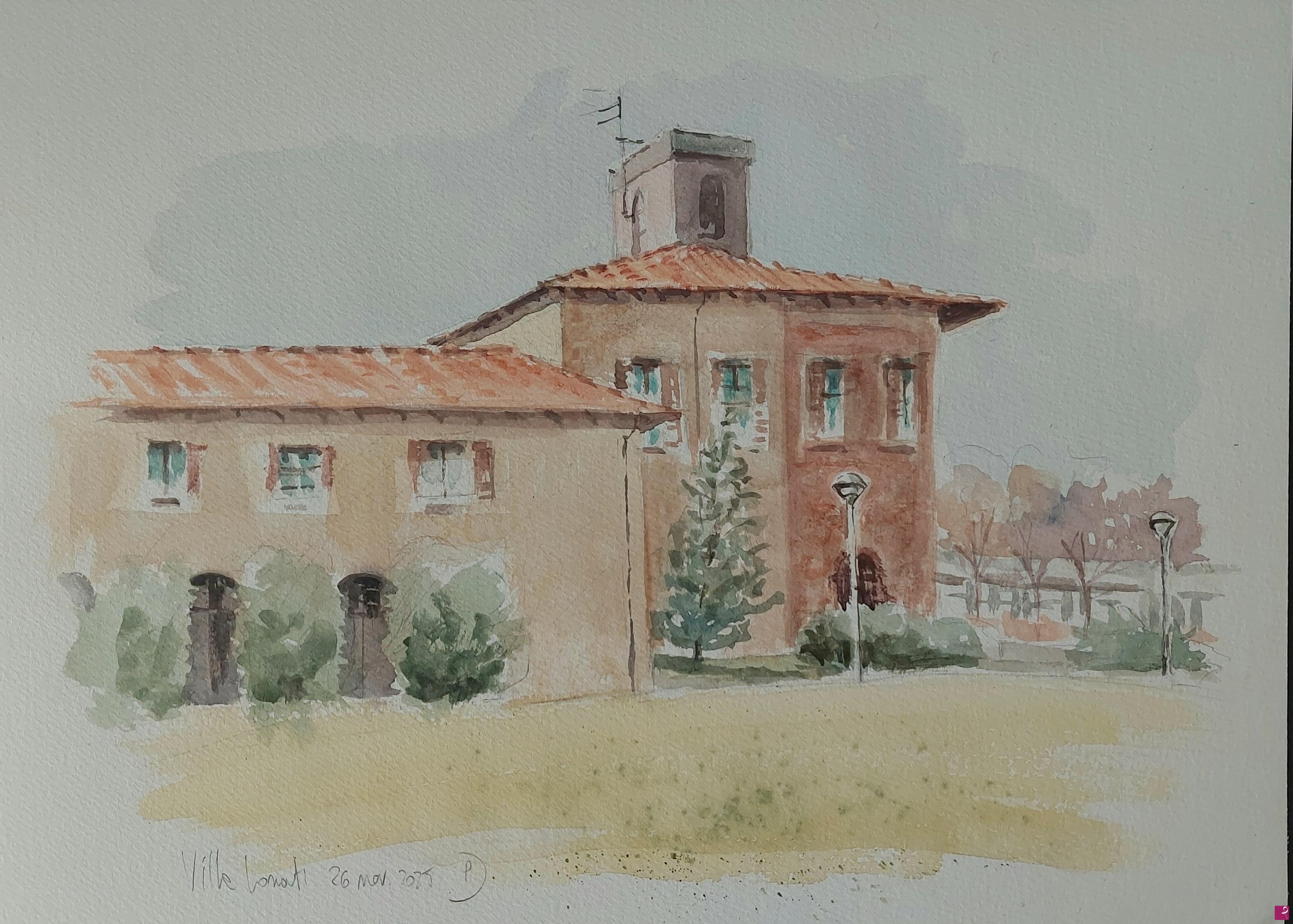 quadri in vendita online - Plein air a Villa Lonati