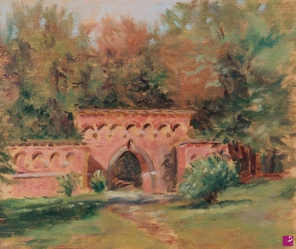 quadri in vendita online - Plein air al Parco di Monza ottobre 2021