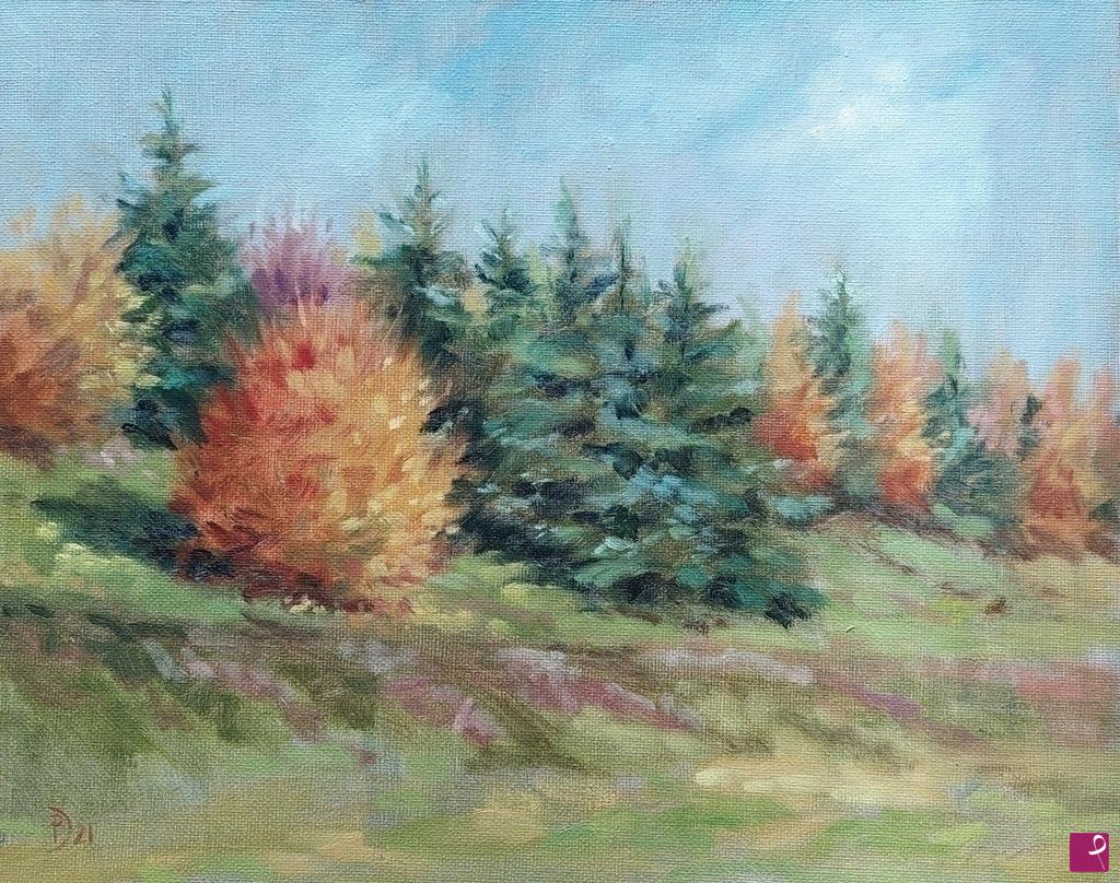 quadri in vendita online - Plein air al Parco di Paderno Dugnano - novembre 2021