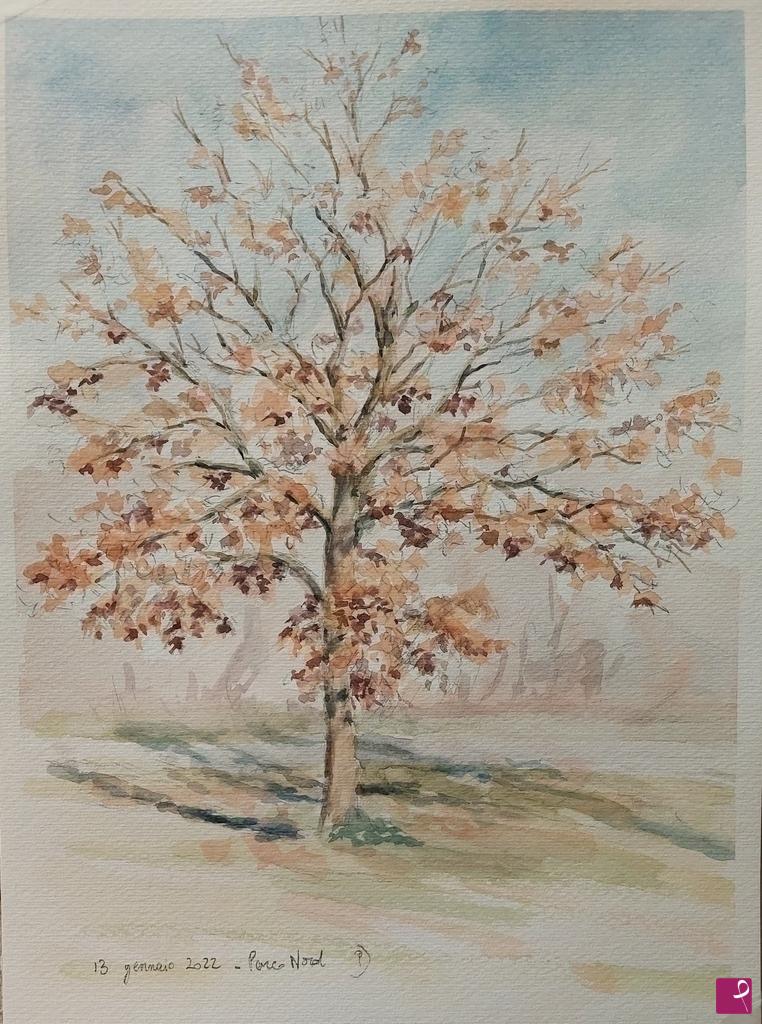 quadri in vendita online - Plein air al Parco Nord - 13 gennaio 2022