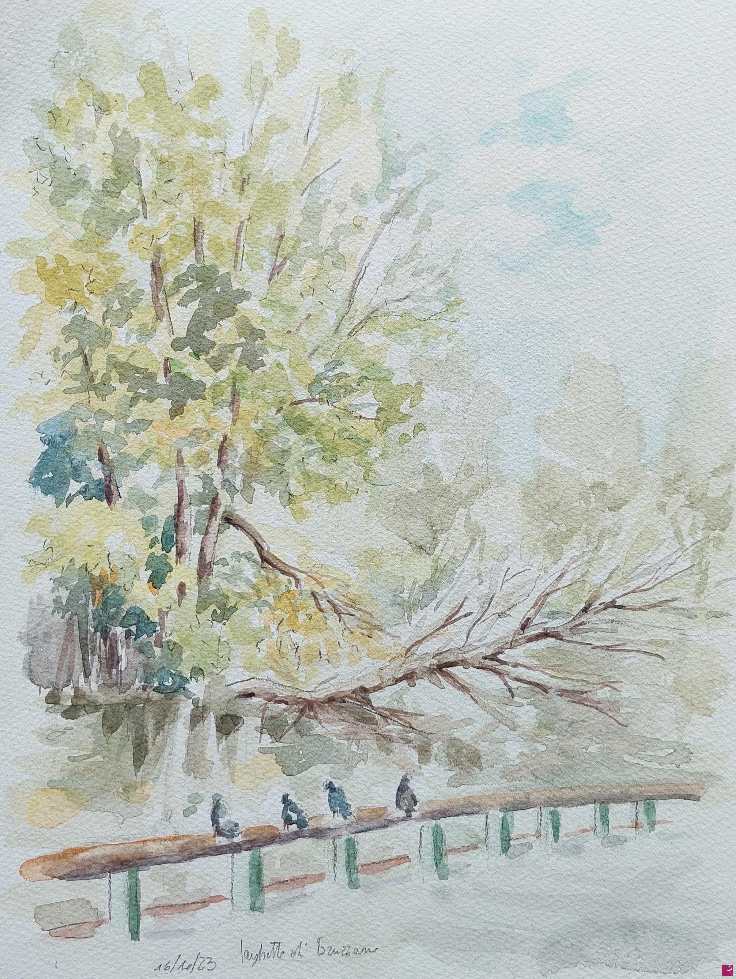 quadri in vendita online - Plein air al Parco Nord - 16 ottobre 2023