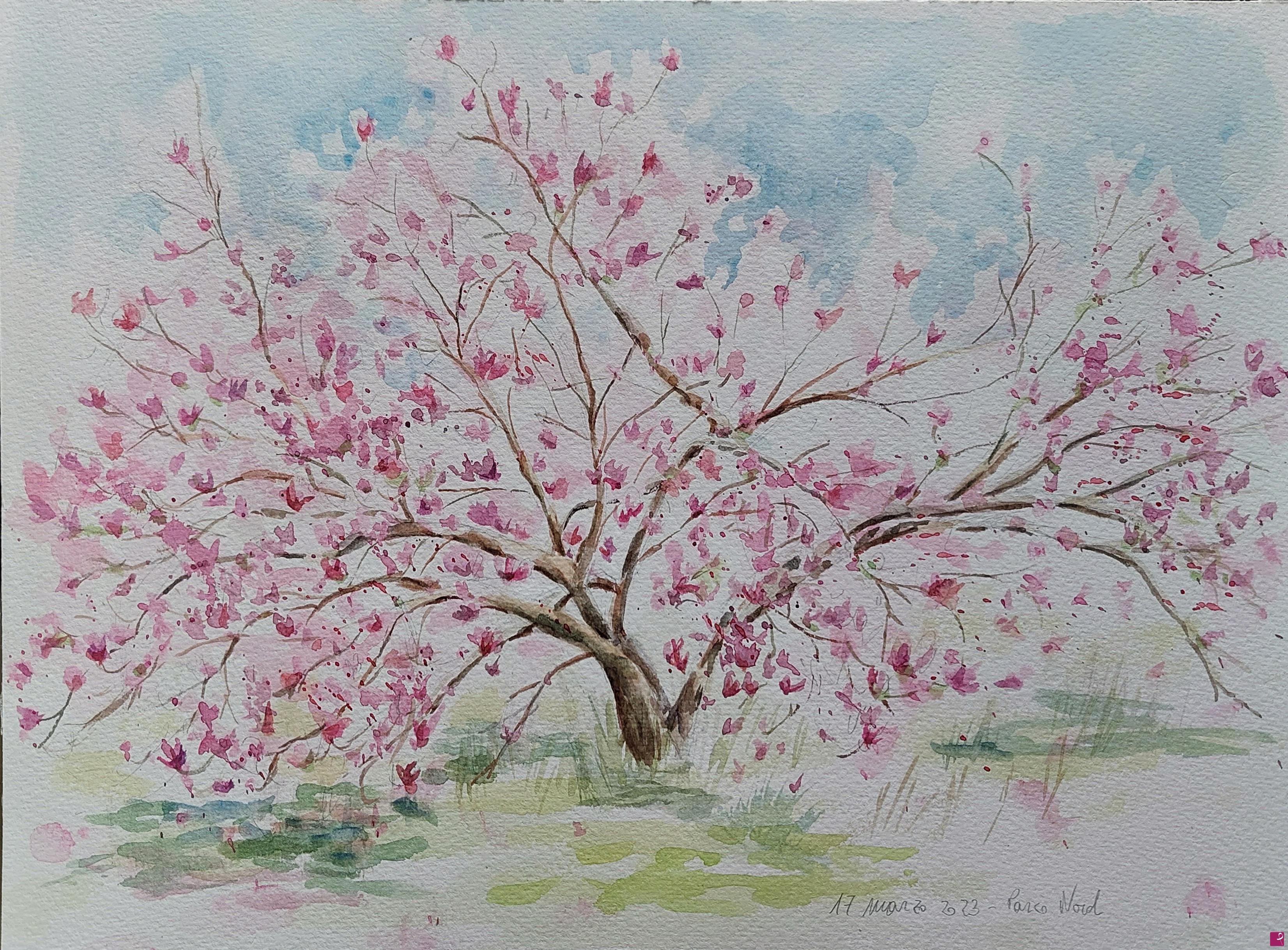 quadri in vendita online - Plein air al Parco Nord - 17 marzo 2023