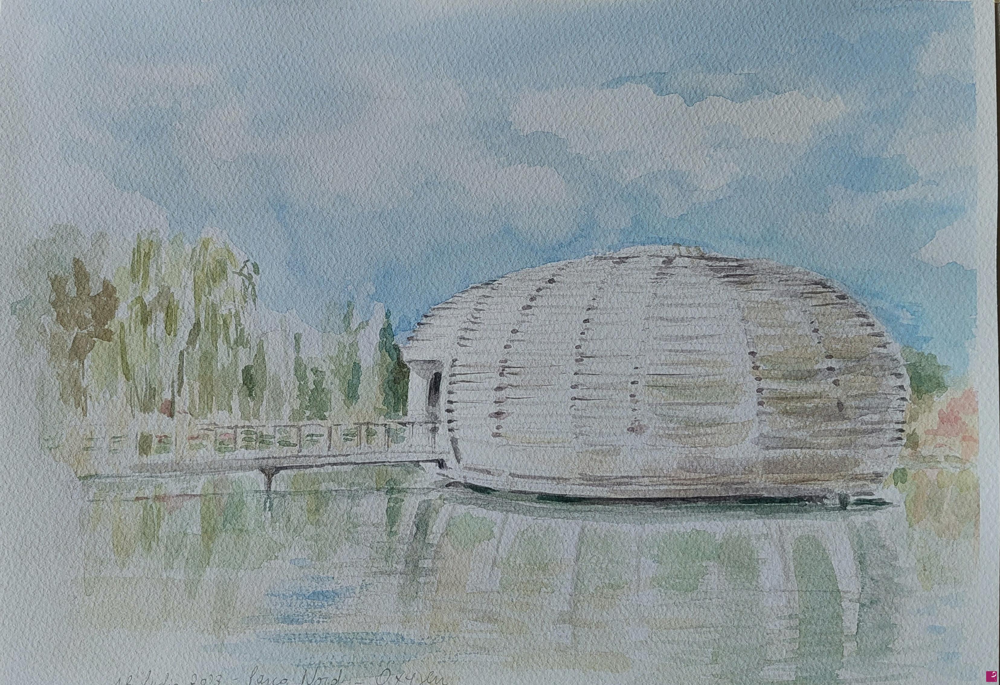 quadri in vendita online - Plein air al Parco Nord - 19 luglio 2023
