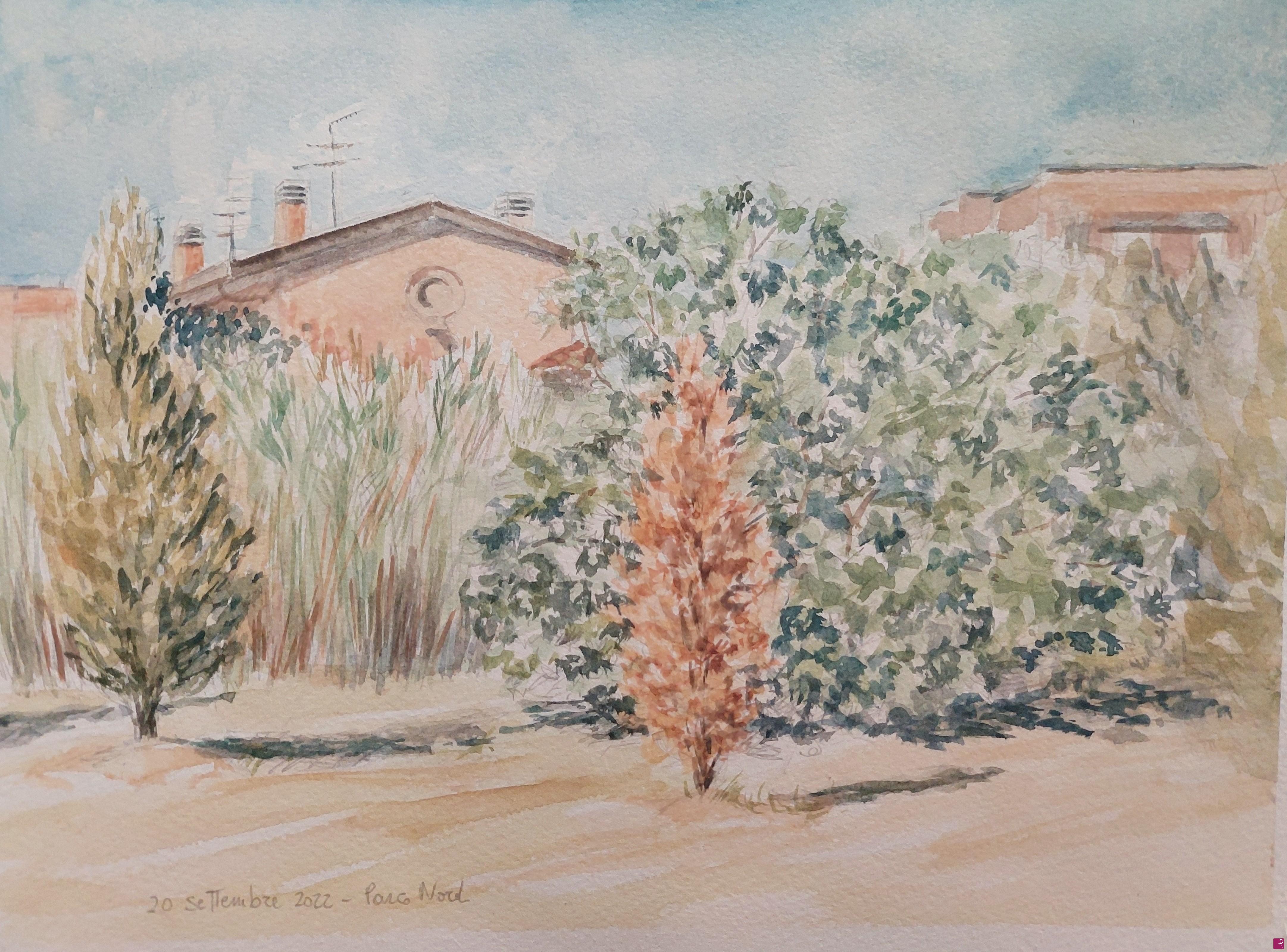 quadri in vendita online - Plein air al Parco Nord - 20 settembre 2022