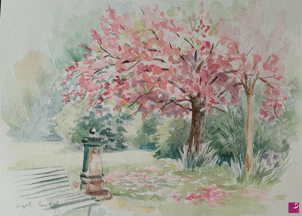 quadri in vendita online - Plein air al Parco Nord - 21 aprile 2022