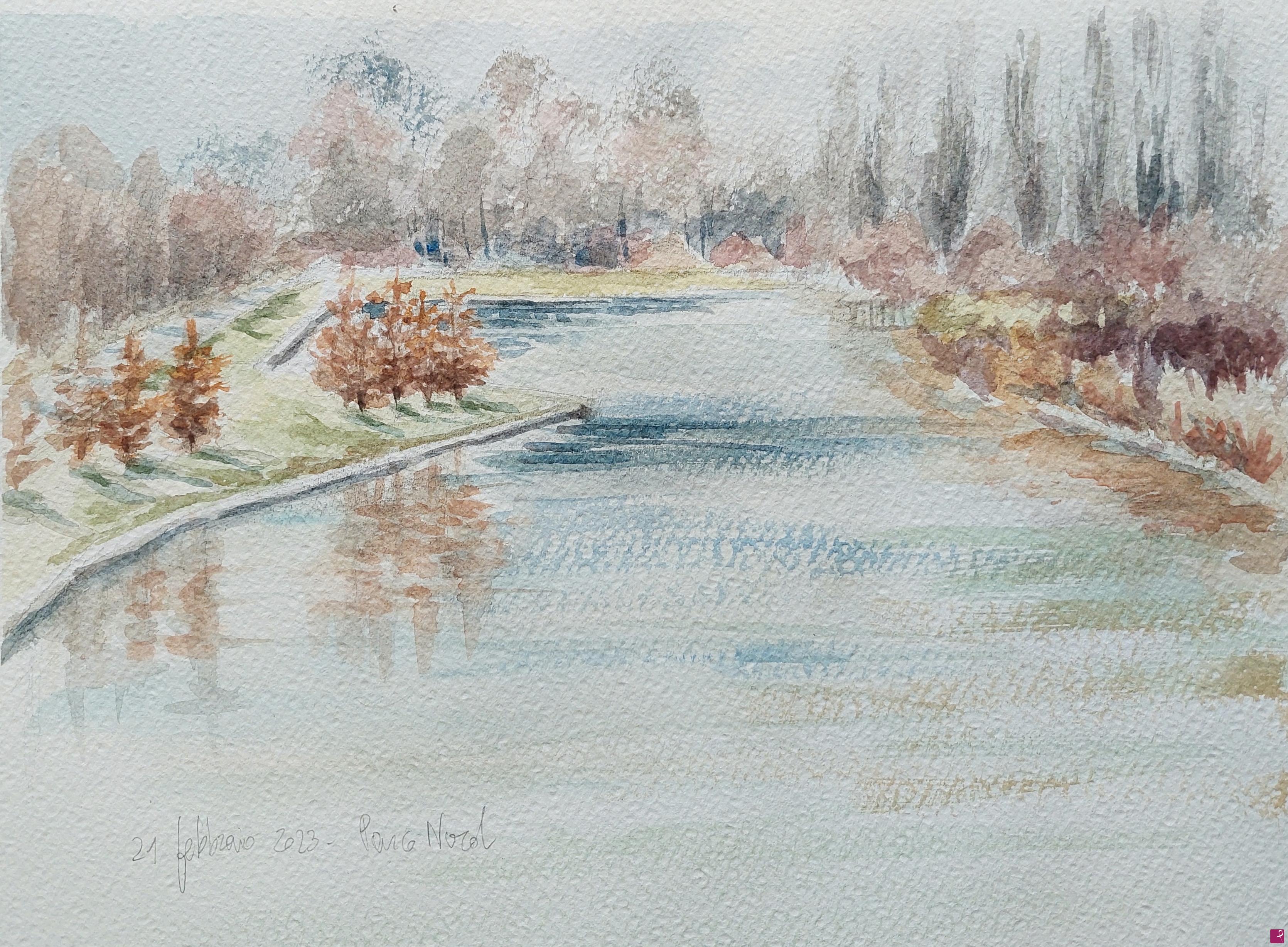 quadri in vendita online - Plein air al Parco Nord - 21 febbraio 2023