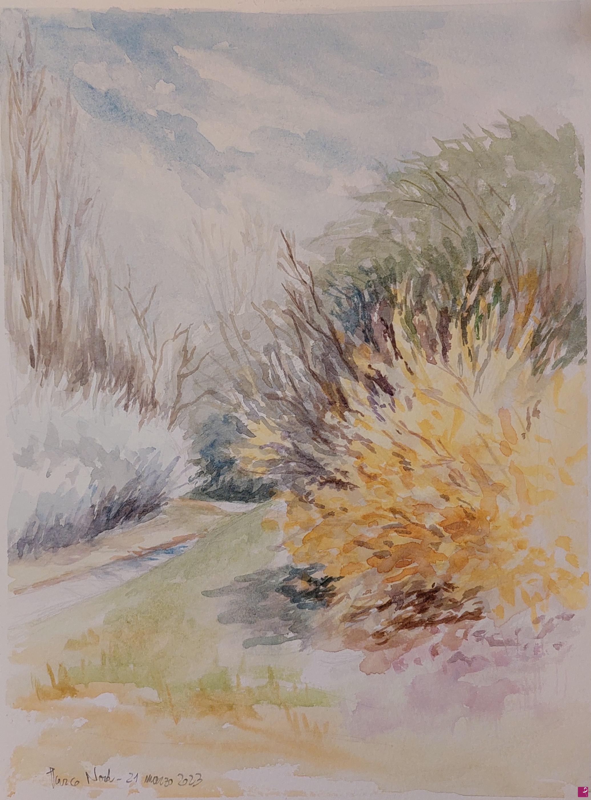 quadri in vendita online - Plein air al Parco Nord - 21 marzo 2023