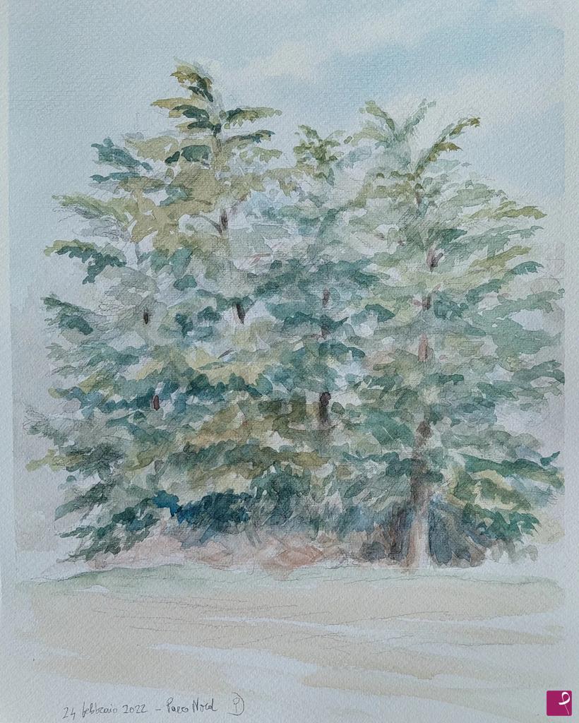 quadri in vendita online - Plein air al Parco Nord - 24 febbraio 2022