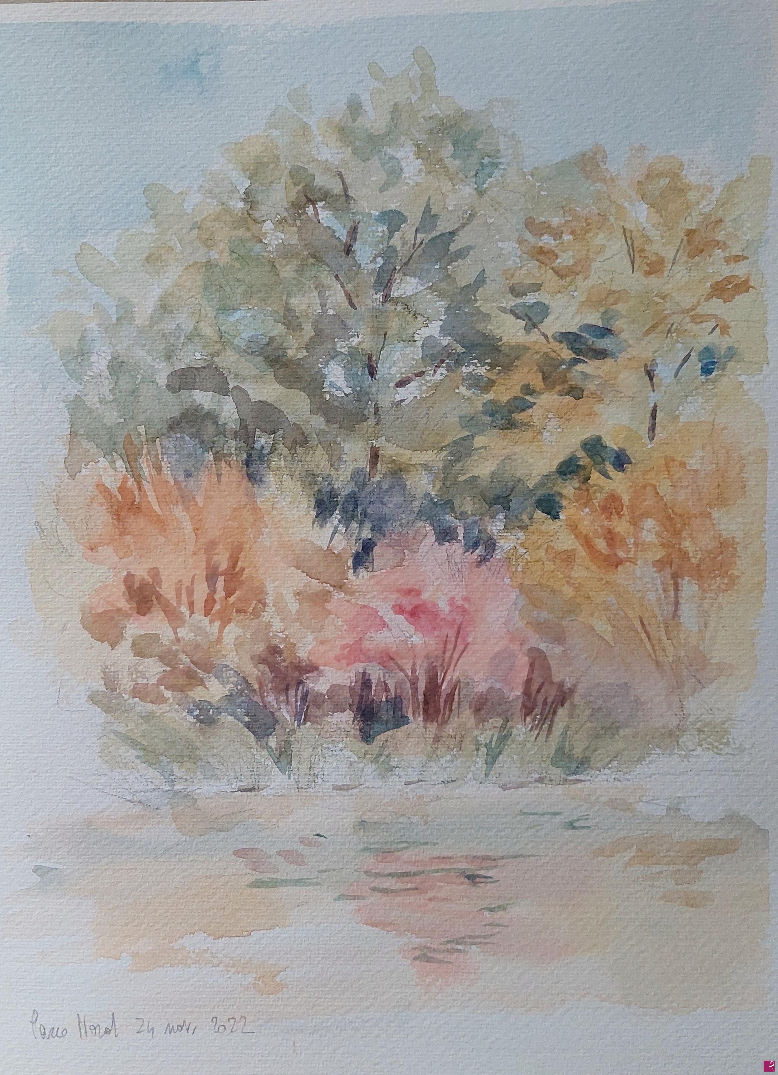quadri in vendita online - Plein air al Parco Nord - 24 novembre 2022