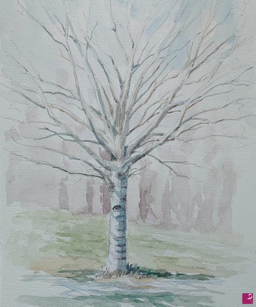 quadri in vendita online - Plein air al Parco Nord - 3 marzo 2022