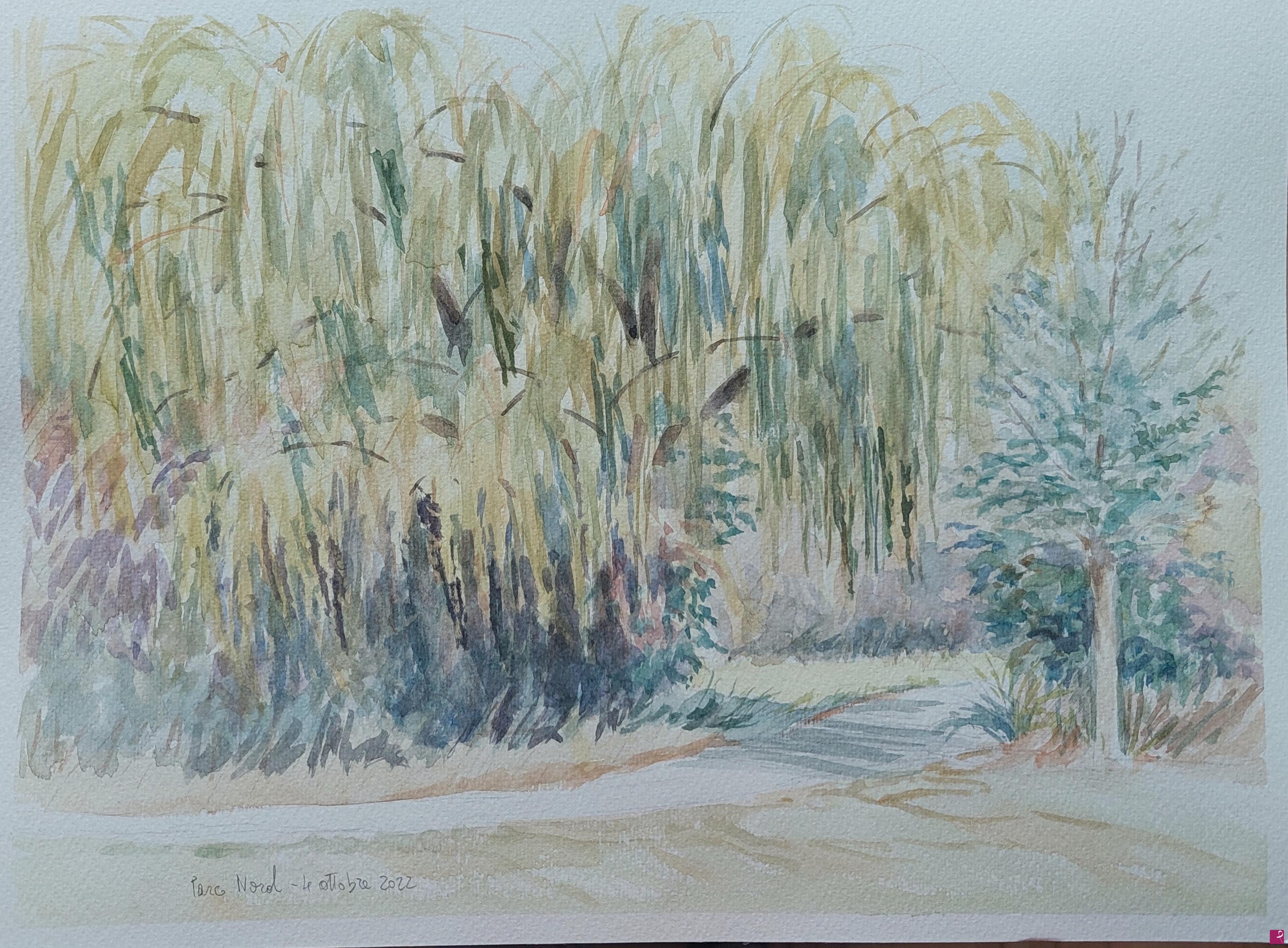 quadri in vendita online - Plein air al Parco Nord - 4 ottobre 2022