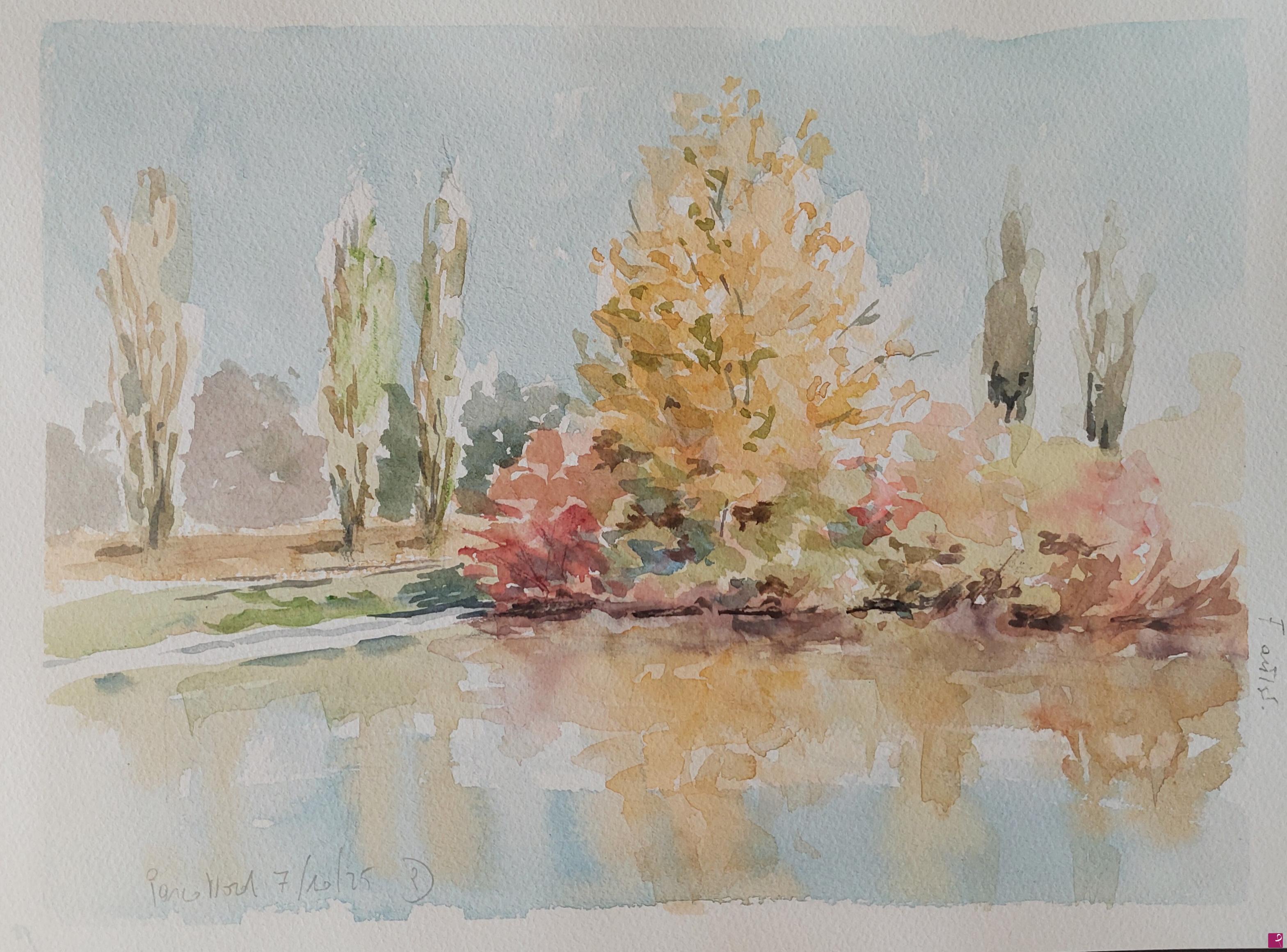 quadri in vendita online - Plein air al Parco Nord - 7 ottobre 2025