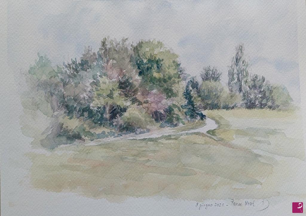 quadri in vendita online - Plein air al Parco Nord - 8 giugno 2021