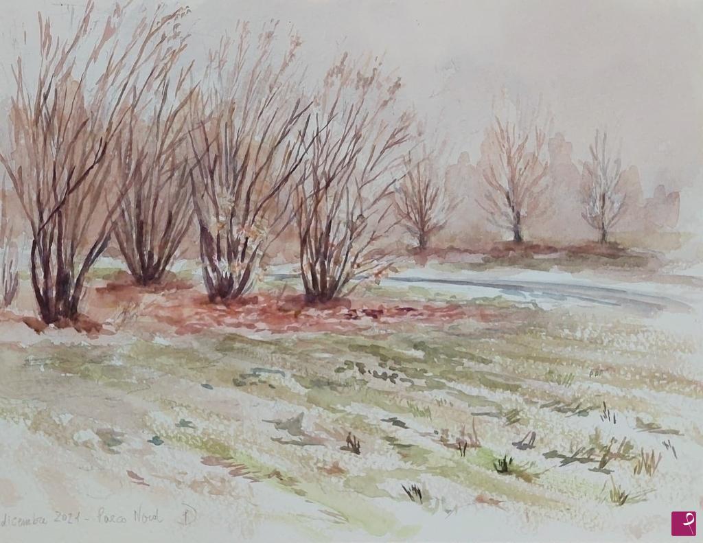 quadri in vendita online - Plein air al Parco Nord - 9 dicembre 2021
