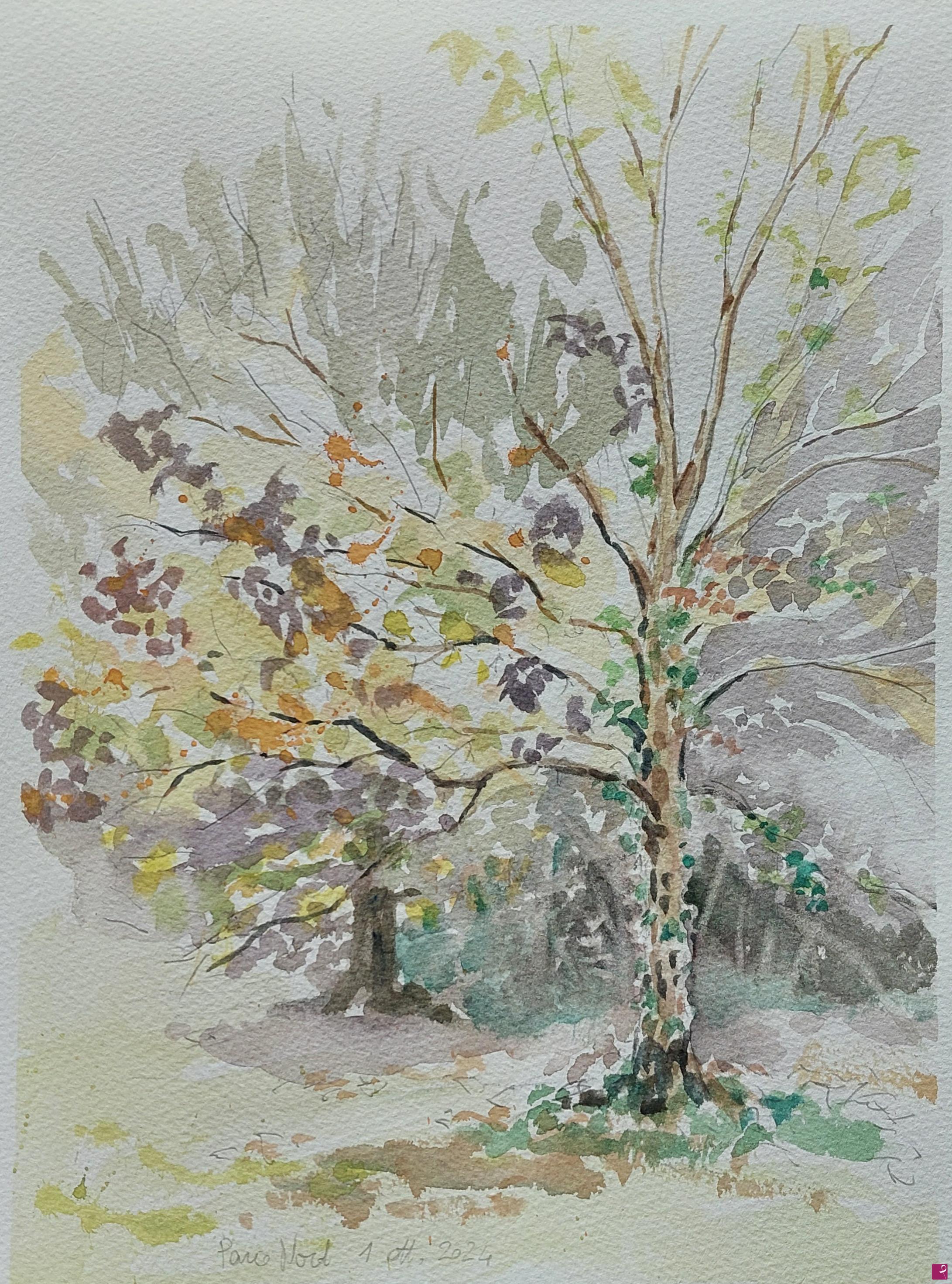 quadri in vendita online - Plein air al Parco Nord 1 ottobre 2024