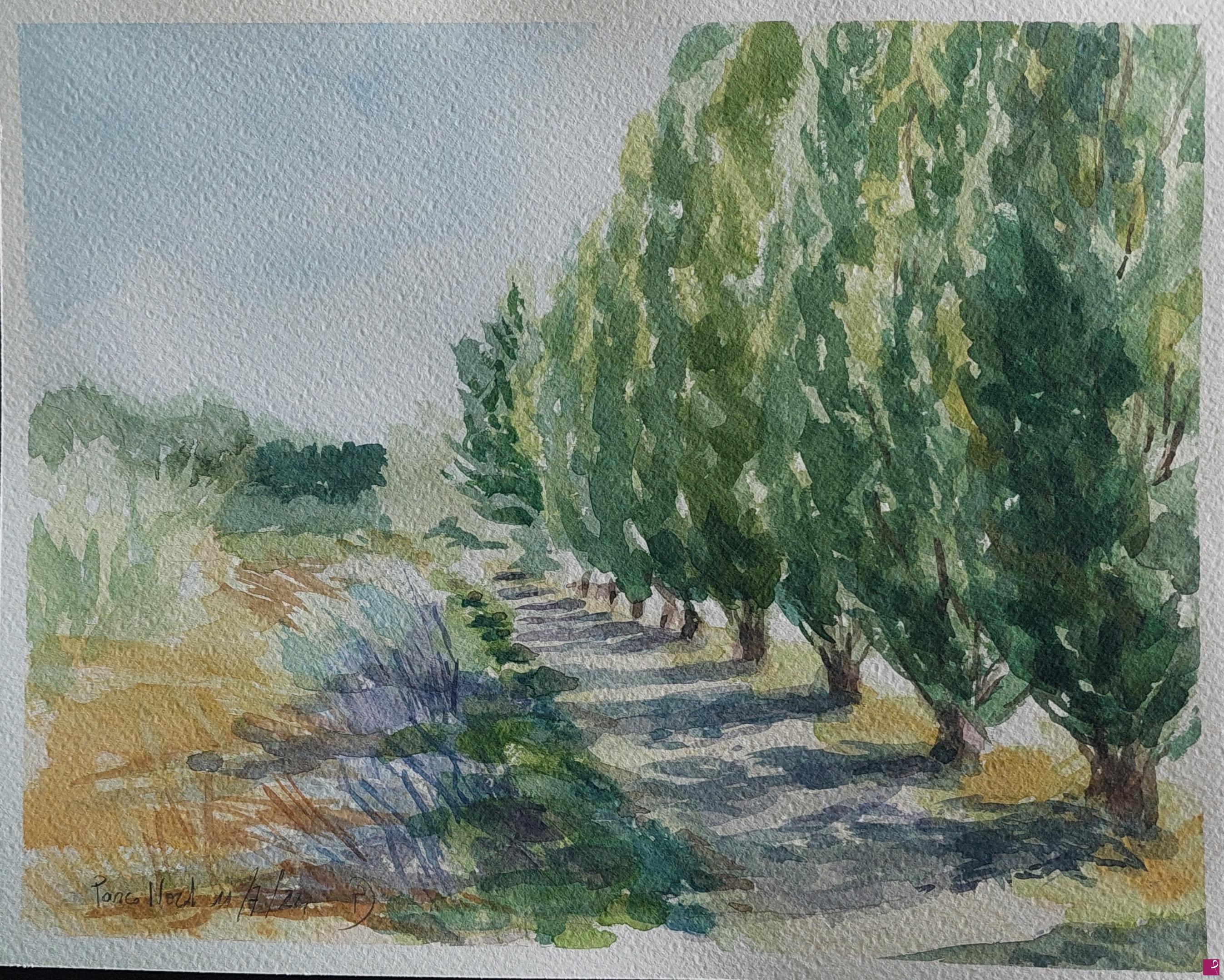 quadri in vendita online - Plein air al Parco Nord 11 luglio 2024