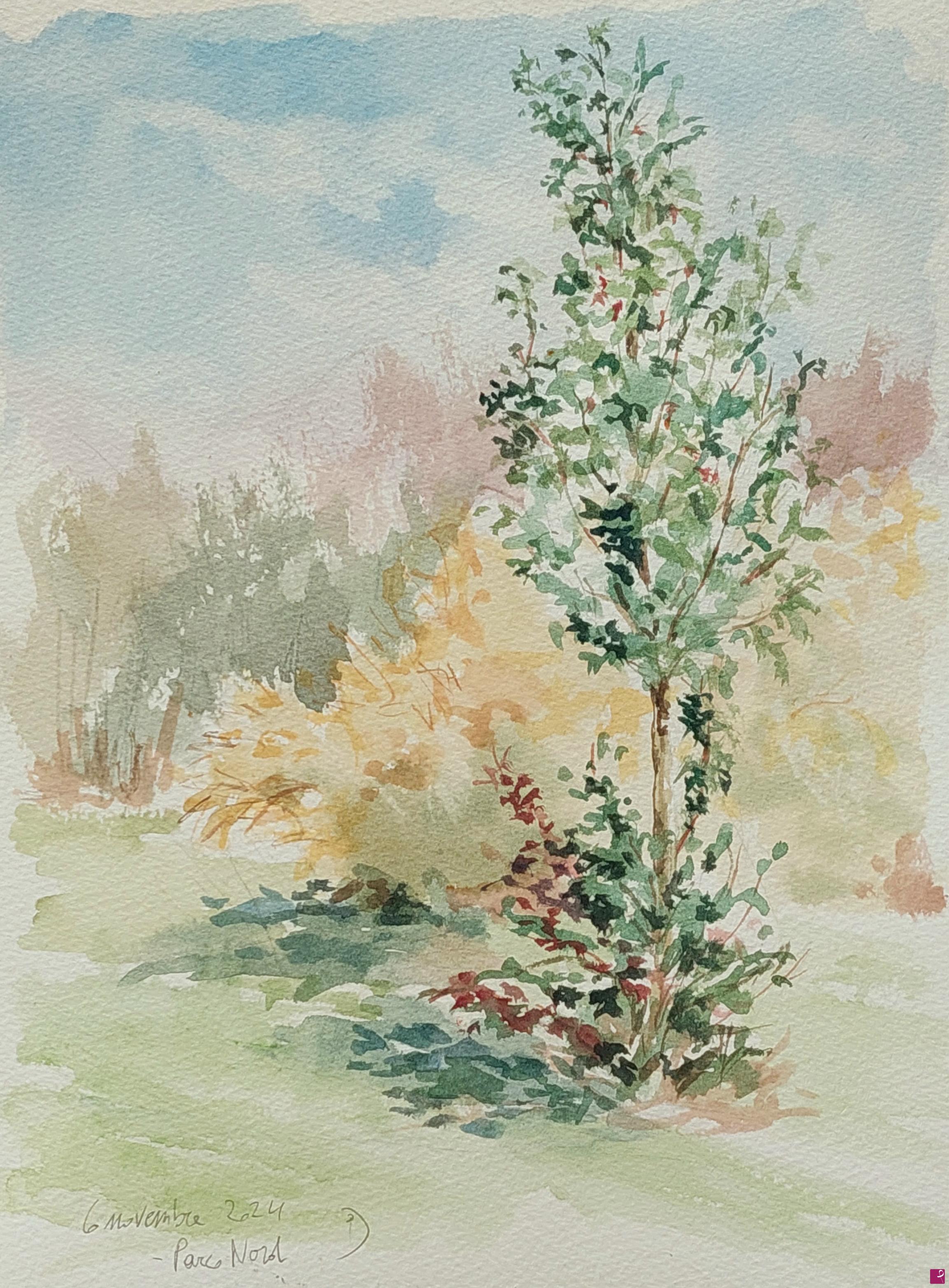 quadri in vendita online - Plein air al Parco Nord,  6 novembre 2024