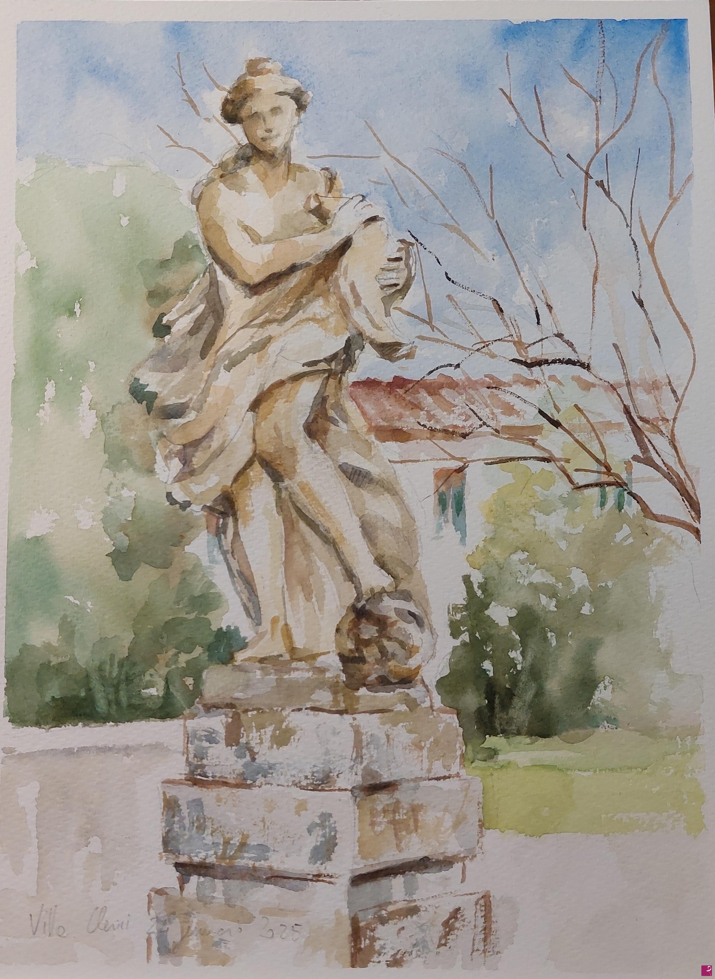 quadri in vendita online - Plein air in Villa Clerici