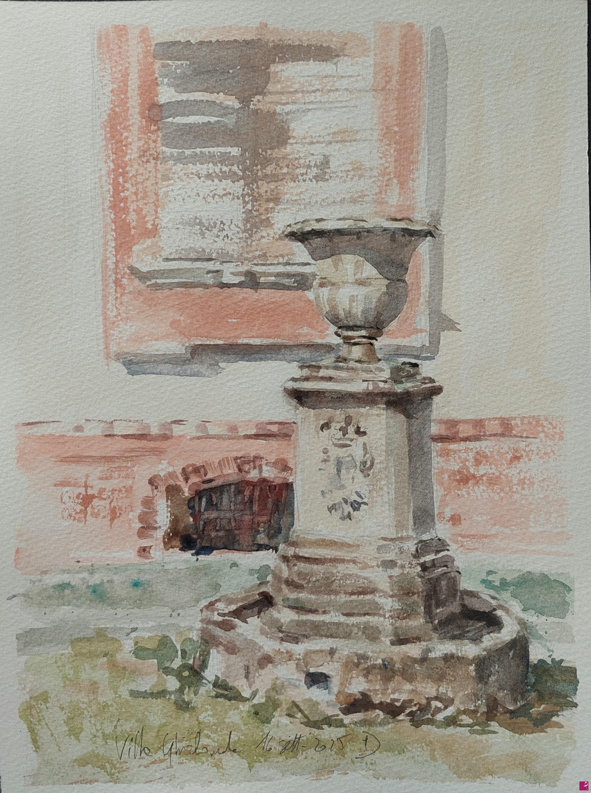 quadri in vendita online - Plein air in Villa Ghirlanda