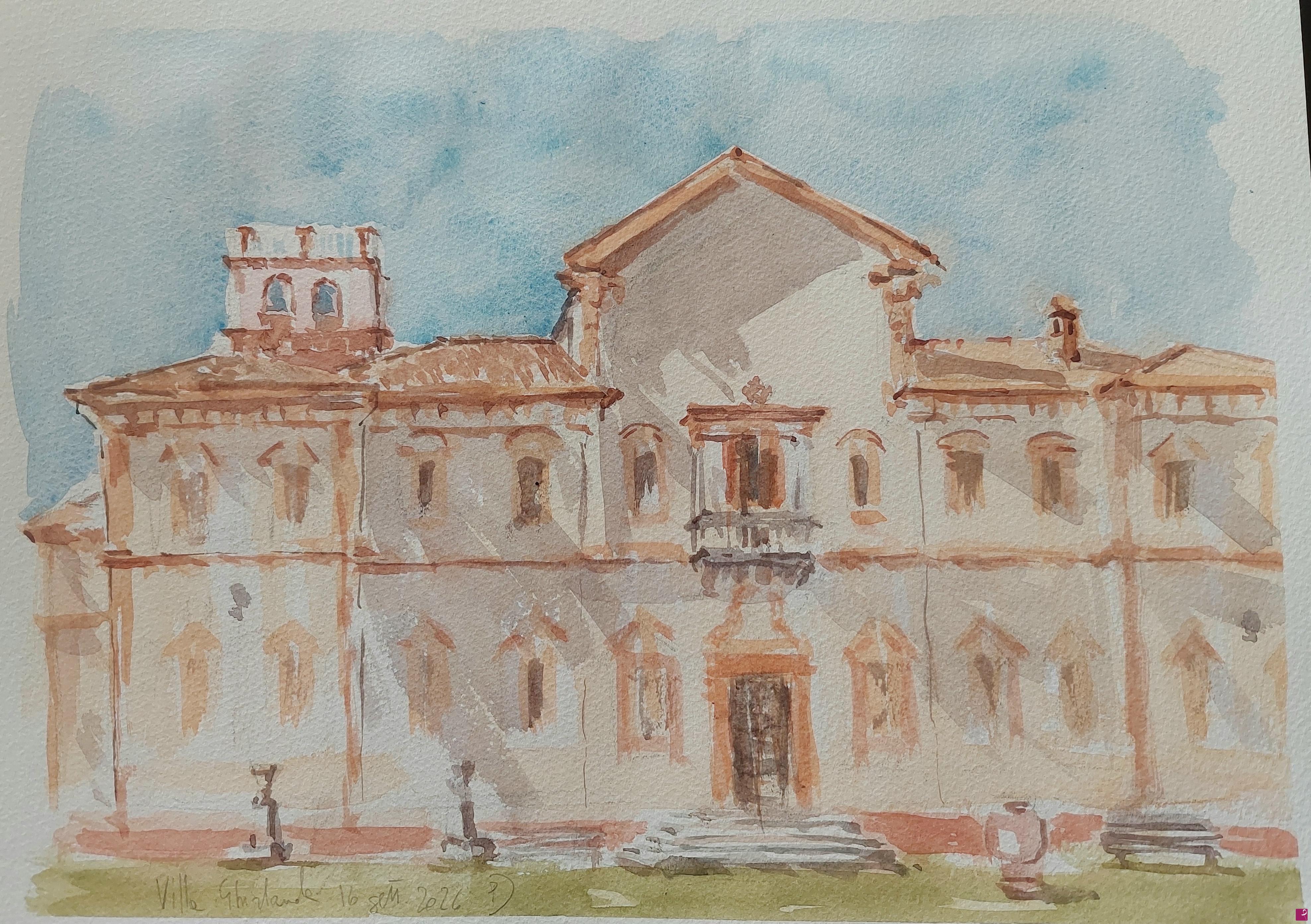 quadri in vendita online - Plein air nel parco di Villa Ghirlanda Silva