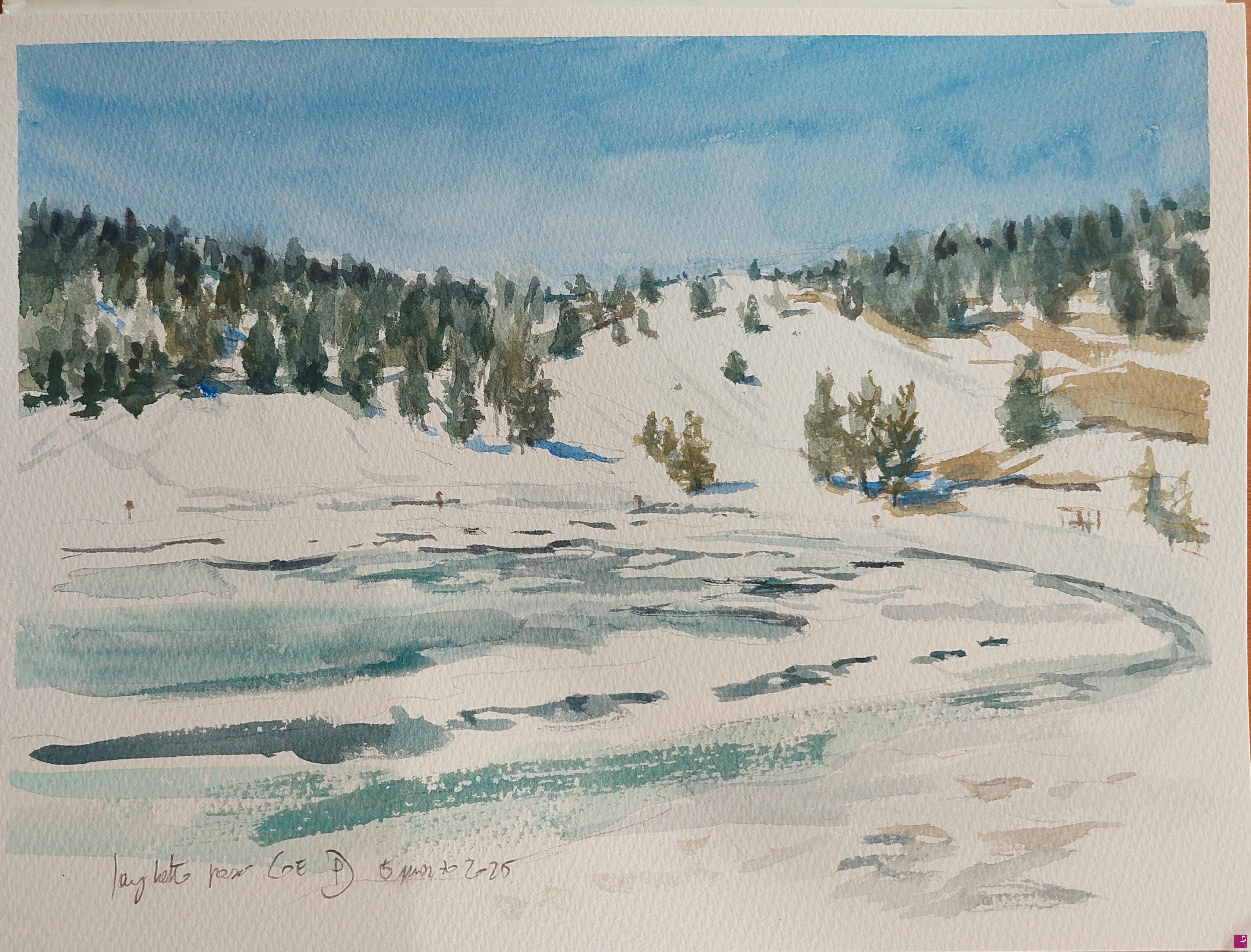 quadri in vendita online - Plein air sul lago Coe