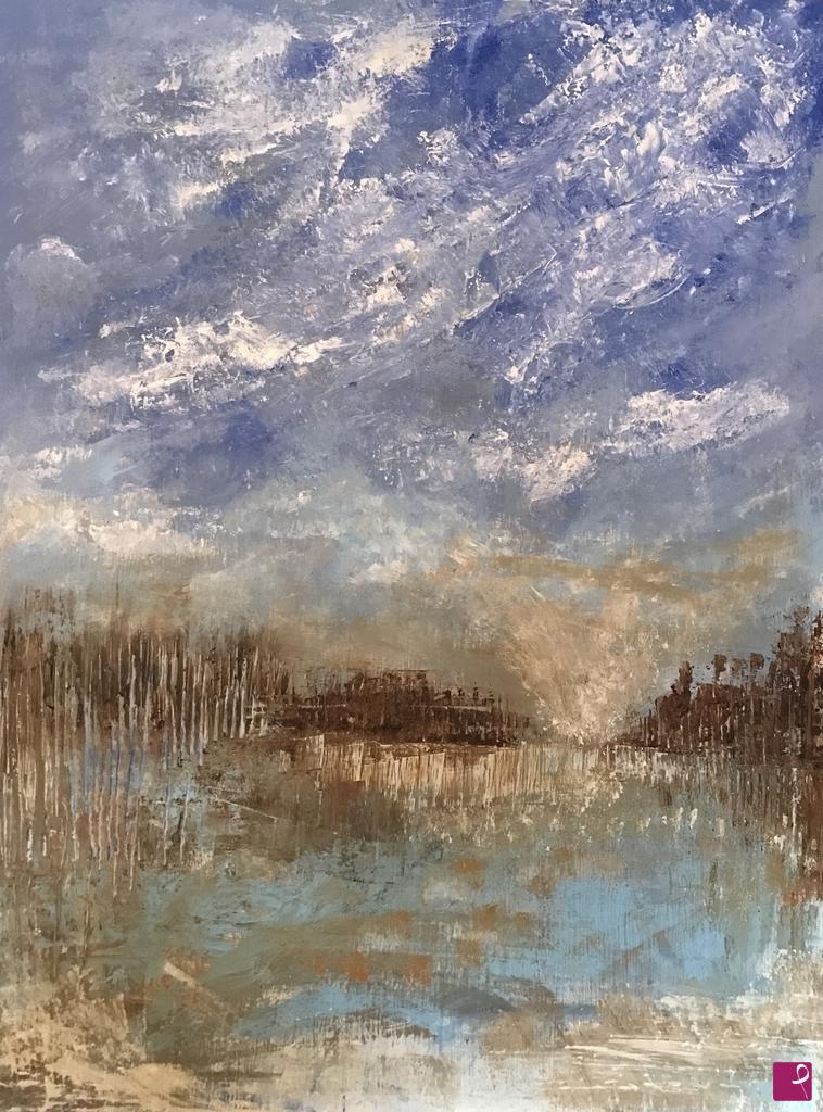 quadri in vendita online - " PO " River Landscape