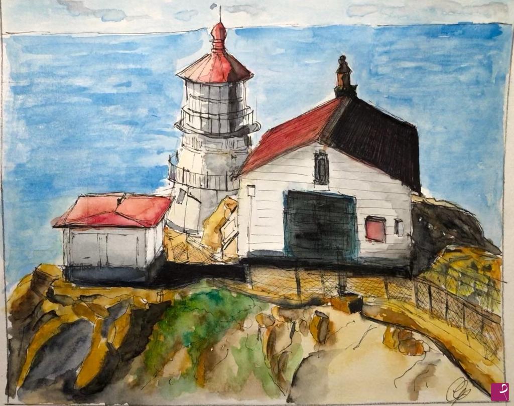 quadri in vendita online - Point Reyes lighthouse