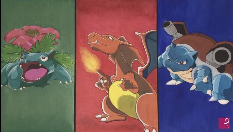 quadri in vendita online - Pokemon starter kanto 