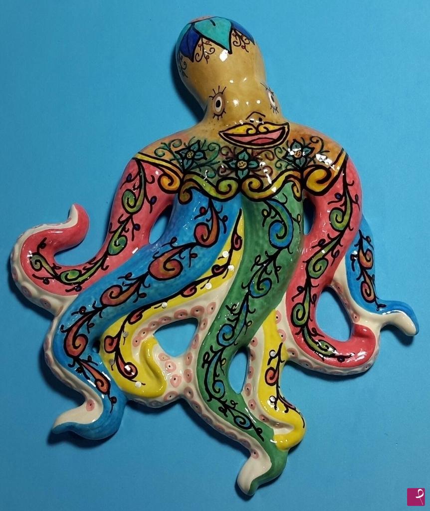 quadri in vendita online - POLIPO  in ceramica artistica siciliana