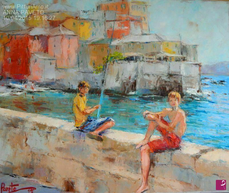 quadri in vendita online - Pomeriggio a Boccadasse