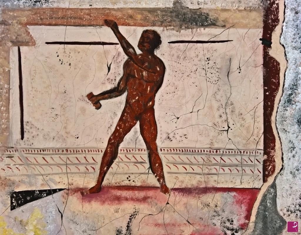 quadri in vendita online - "POMPEI FRAMMENTI " N.8 Olimpiadi ai tempi di Pompei