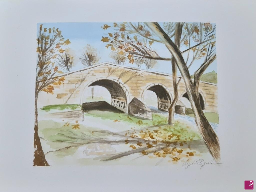 quadri in vendita online - Ponte d'autunno