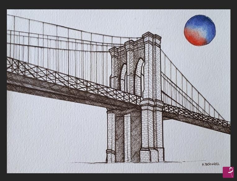 quadri in vendita online - Ponte di Brooklyn - NEW YORK