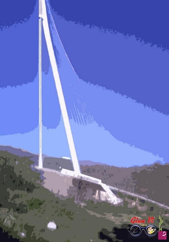 quadri in vendita online - Ponte di Calatrava a Cosenza - Profilo velico 