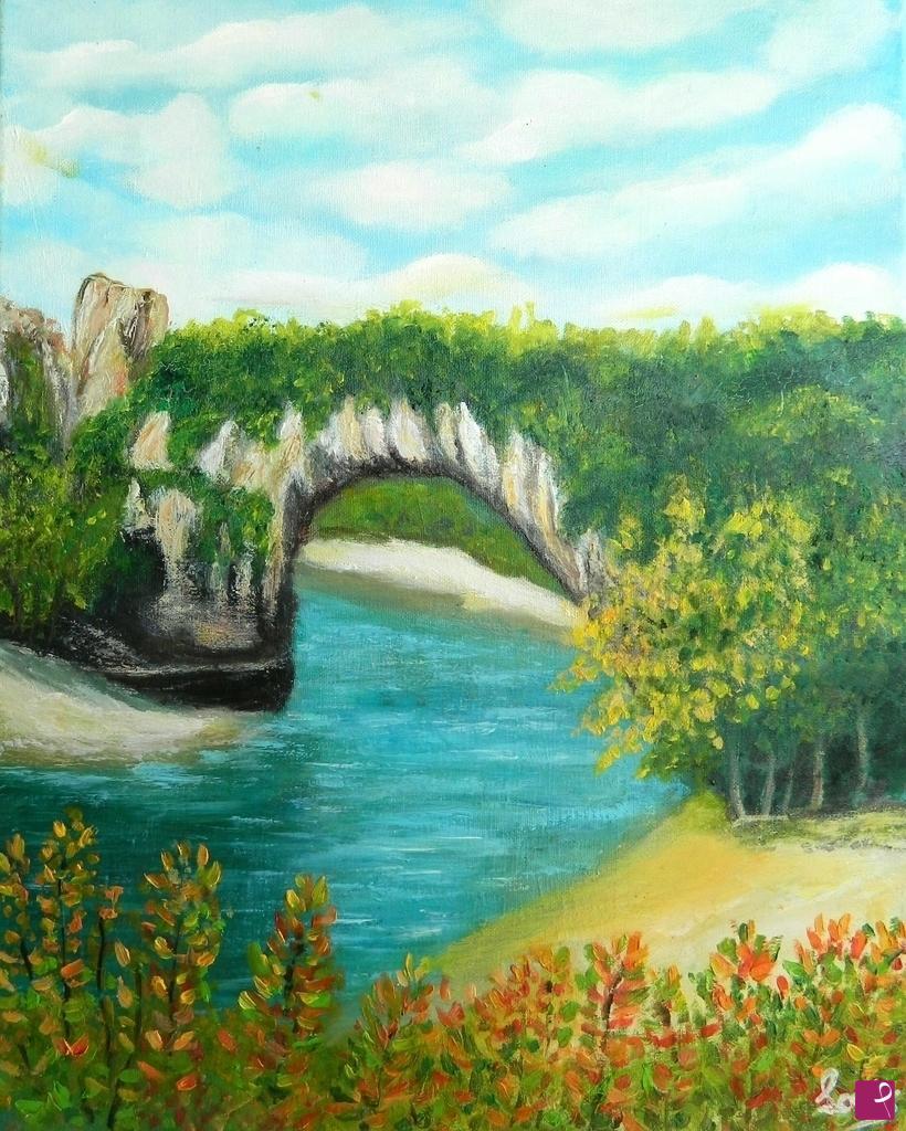 quadri in vendita online - Ponte di roccia
