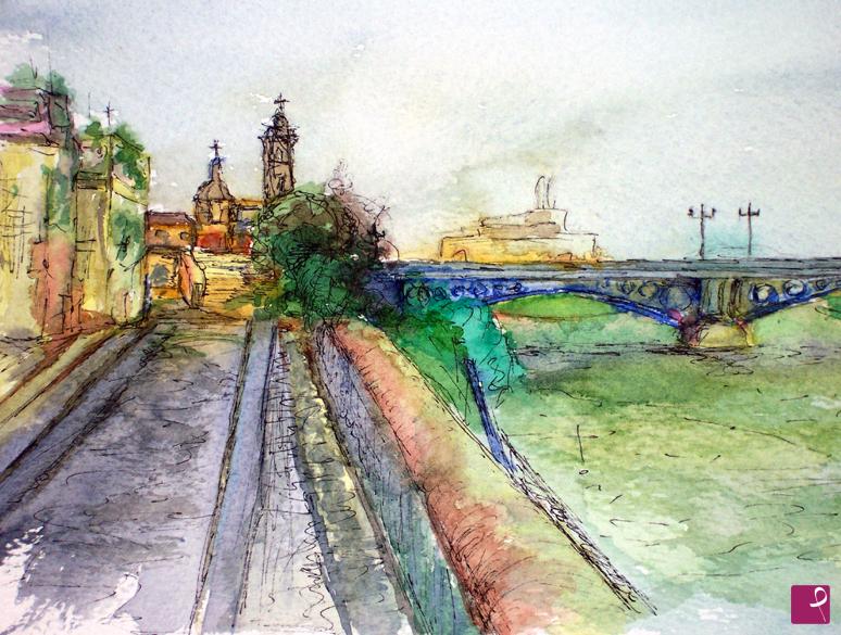 quadri in vendita online - Ponte di Triana (2005).
