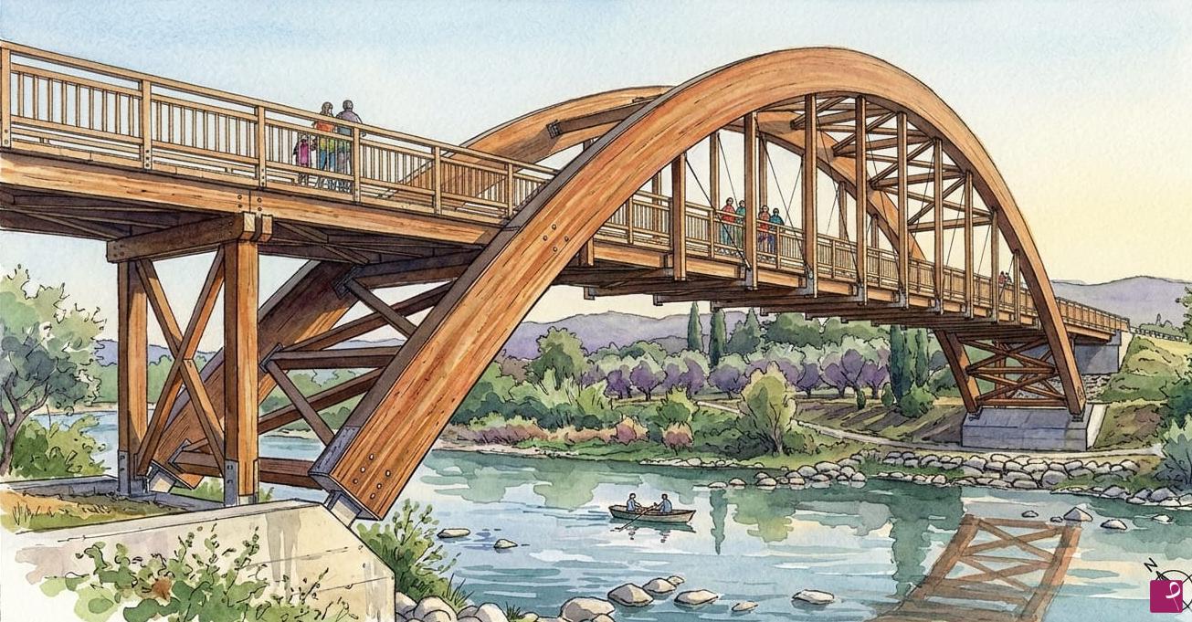 quadri in vendita online - Ponte in legno