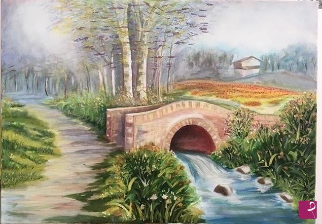 quadri in vendita online - Ponte nel Bosco 